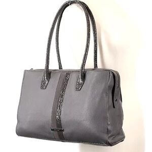 Cole Haan large gray leather hobo bag shoulder purse
